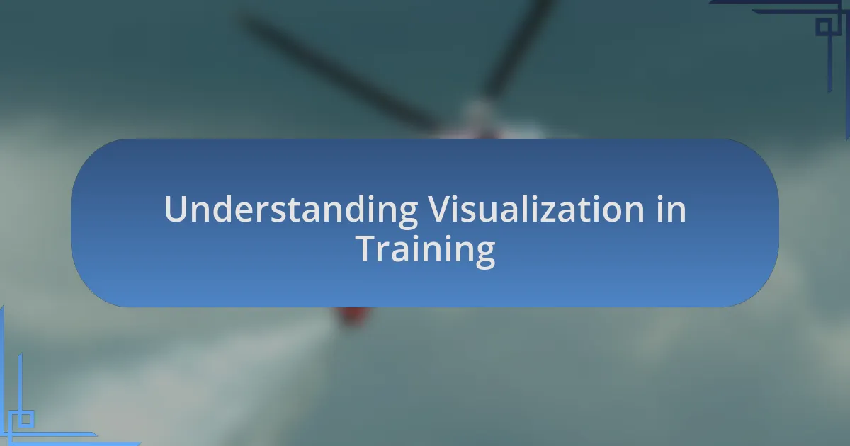 Understanding Visualization in Training